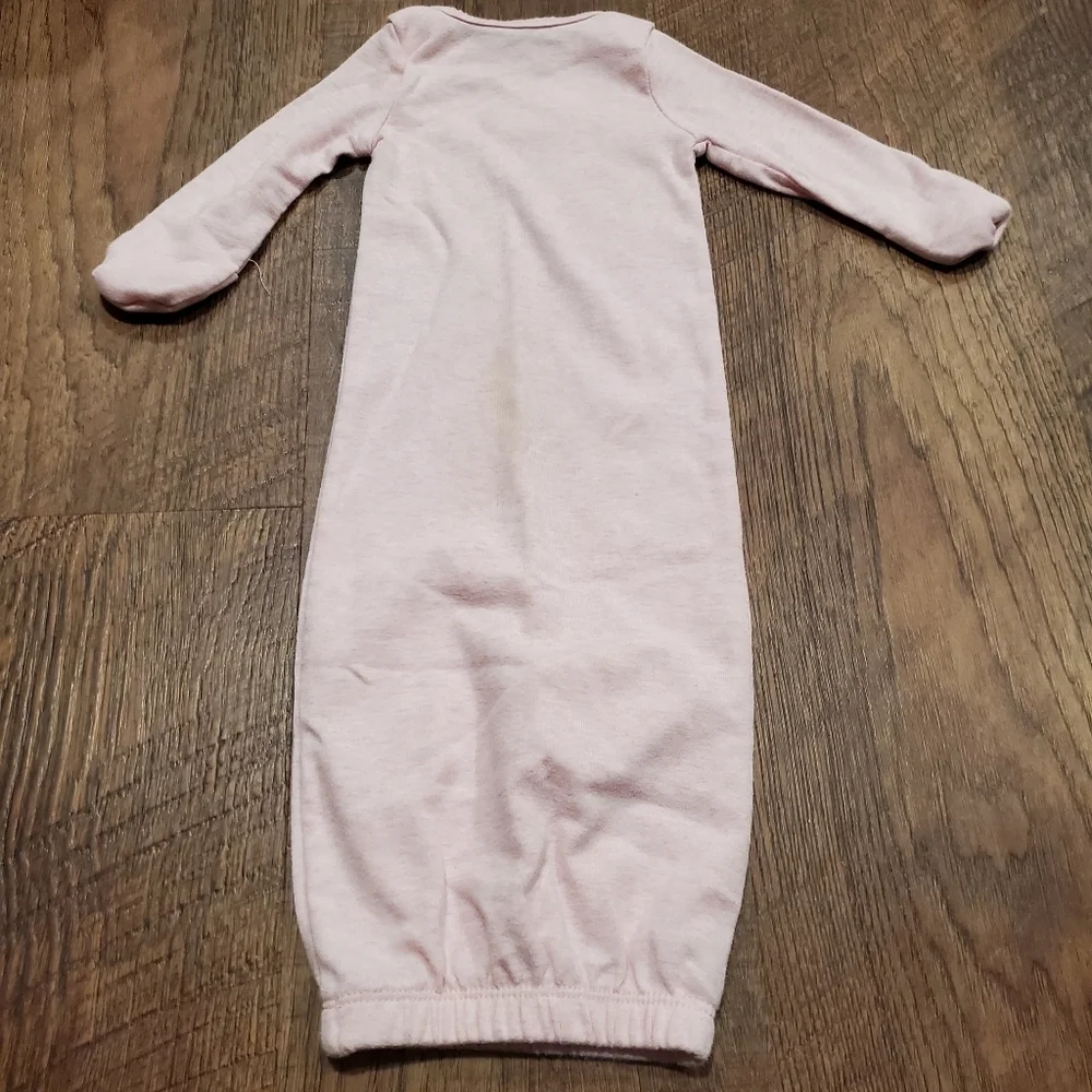Carter Bunny Sleep Gown Baby Girl Sleeper Sleep Sack Cotton Pastel Pink White NB
